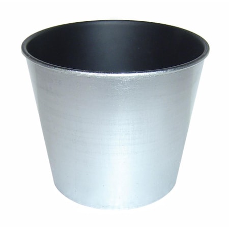 Gardencontrol 6 in. Round Tapered Recycled Plastic Planter, Silver GA2850263